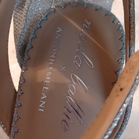 Antonio Melani Nicola bathie x Antonio Melani Lila Bow heels Silver 8M New - Picture 14 of 16